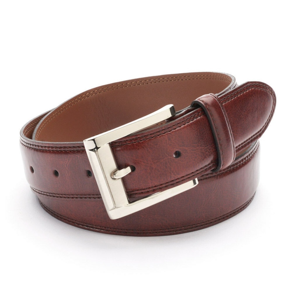 Izod Genuine Leather Belt Men's Brown Size 48 New